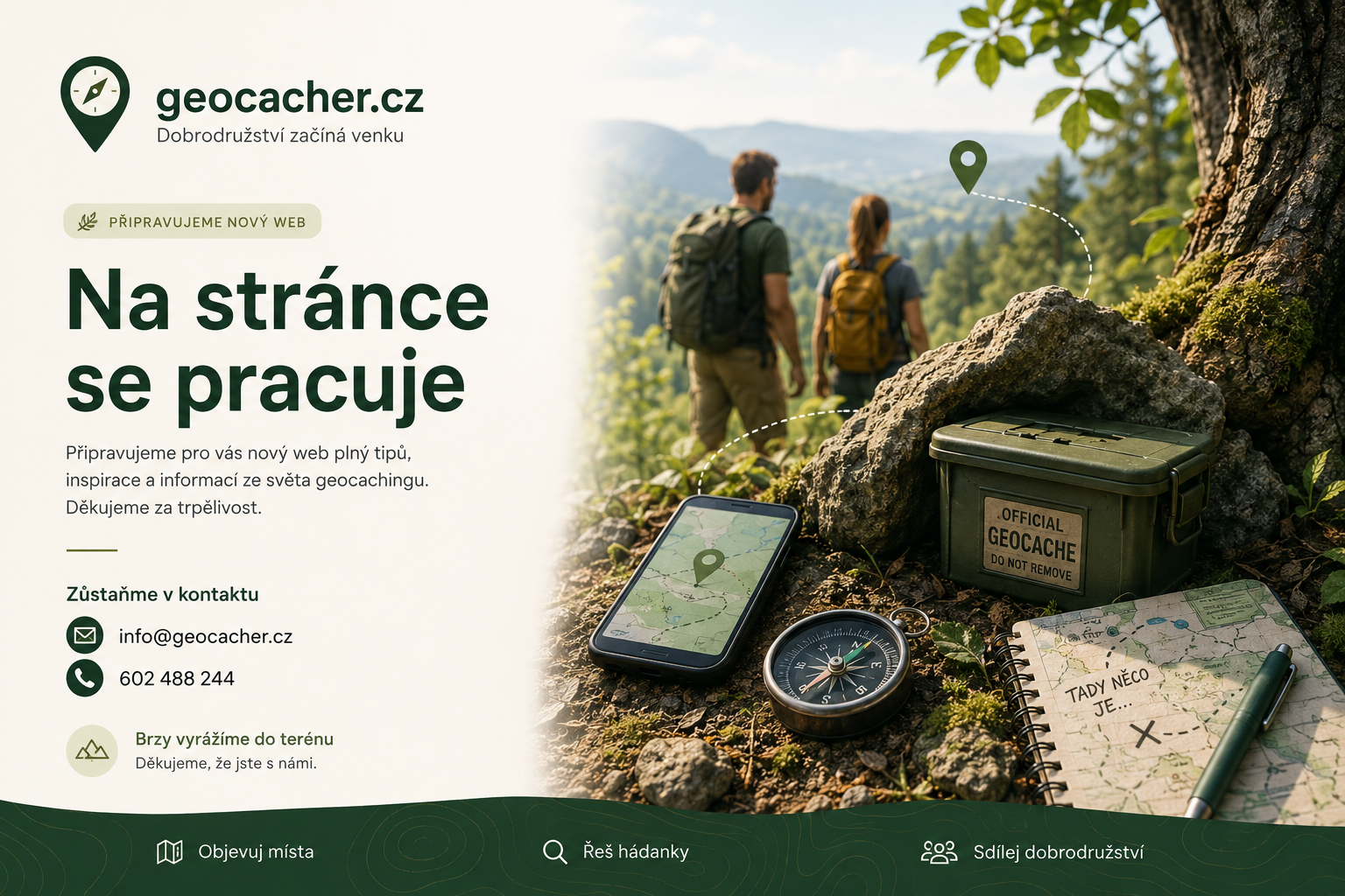 Geocacher.cz – stránka se připravuje